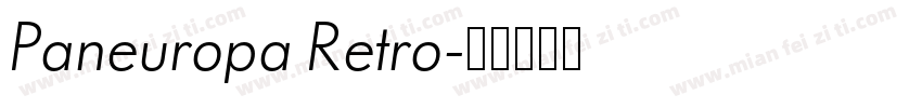 Paneuropa Retro字体转换